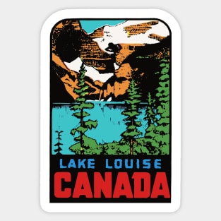 Lake Louise Vintage Style Sticker